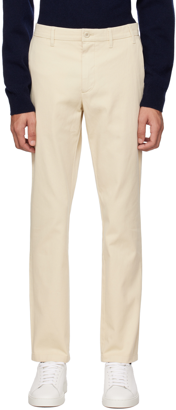 Shop Norse Projects Beige Aros Trousers In Oatmeal