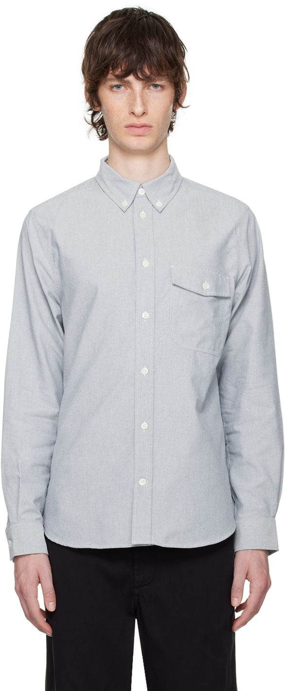 Norse Projects Blue Silas Shirt In Navy