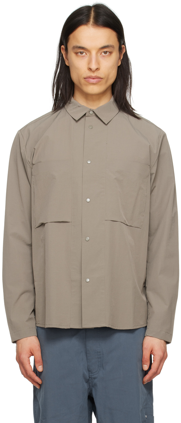 Norse Projects Jens Travel Light 2.0 Long-sleeve Shirt In Grau