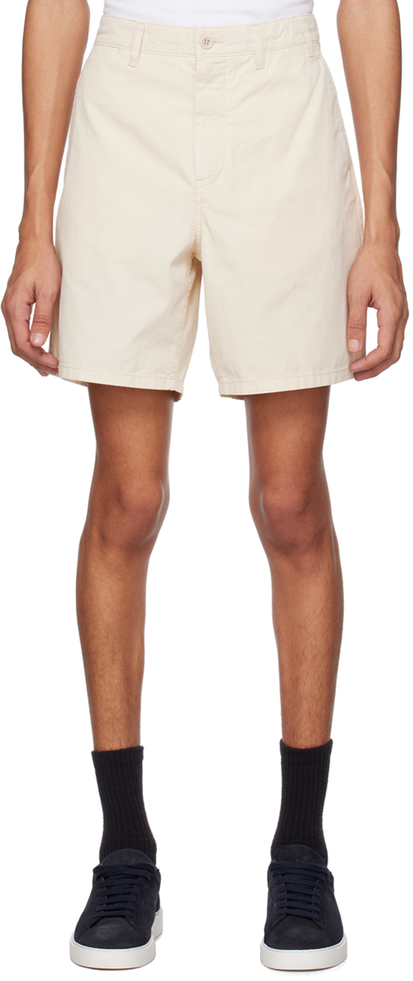 Shop Norse Projects Beige Aros Shorts In Oatmeal