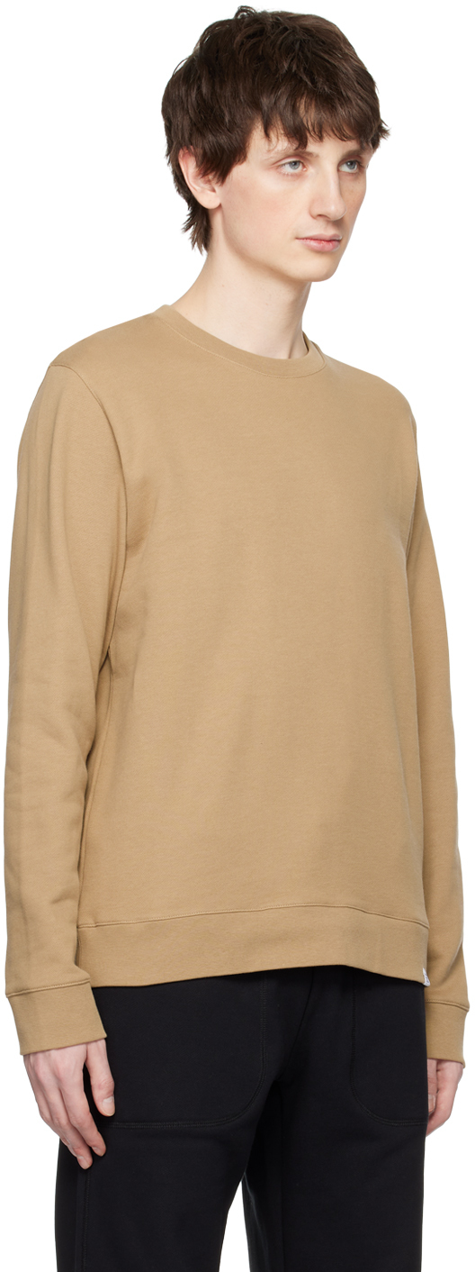 Norse Projects Logo Patch Cotton Sweatshirt In Utility Khaki