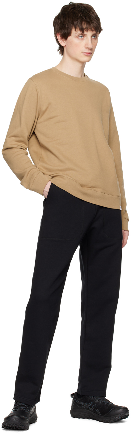 Norse Projects Logo Patch Cotton Sweatshirt In Utility Khaki