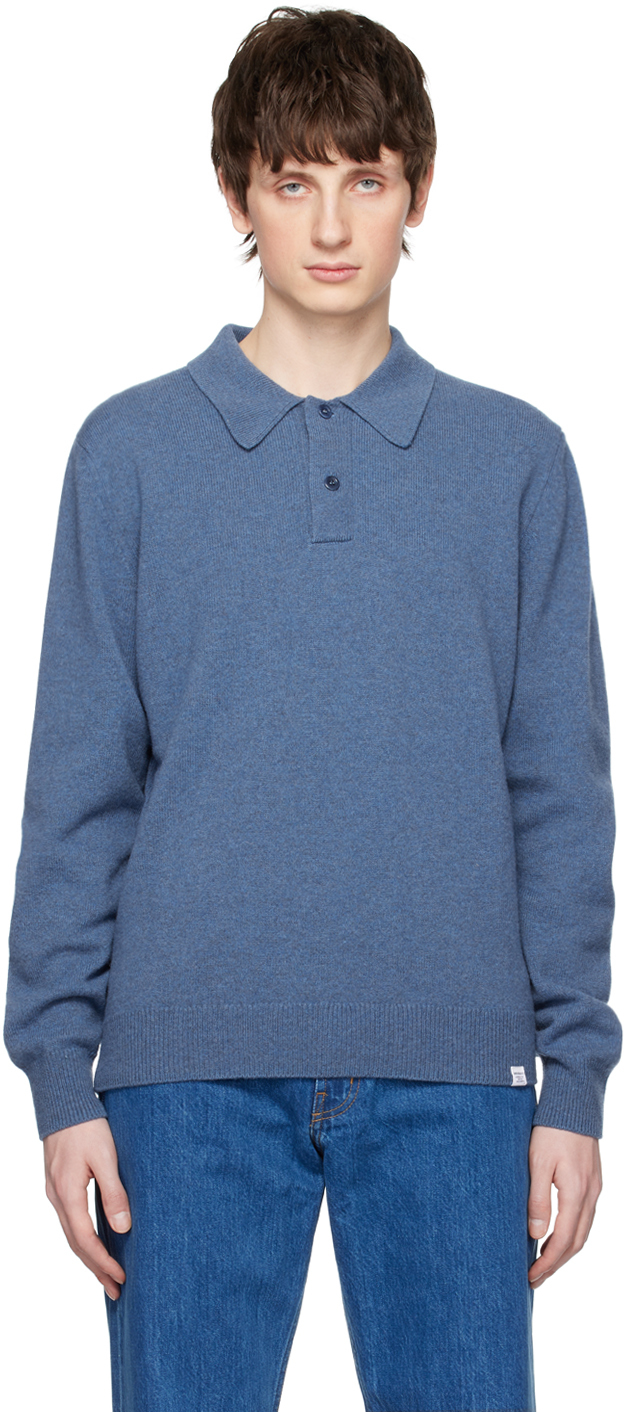Norse Projects Blue Marco Polo In Calcite Blue