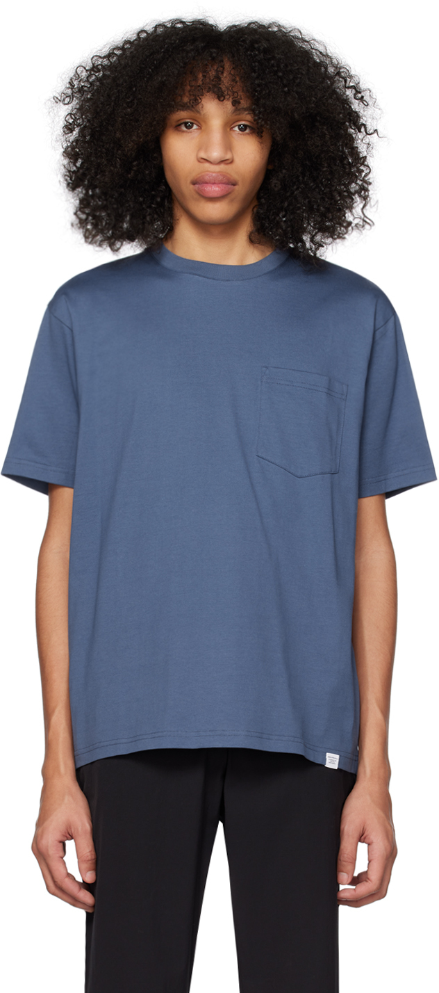 Norse Projects Blue Johannes T-shirt In Calcite Blue