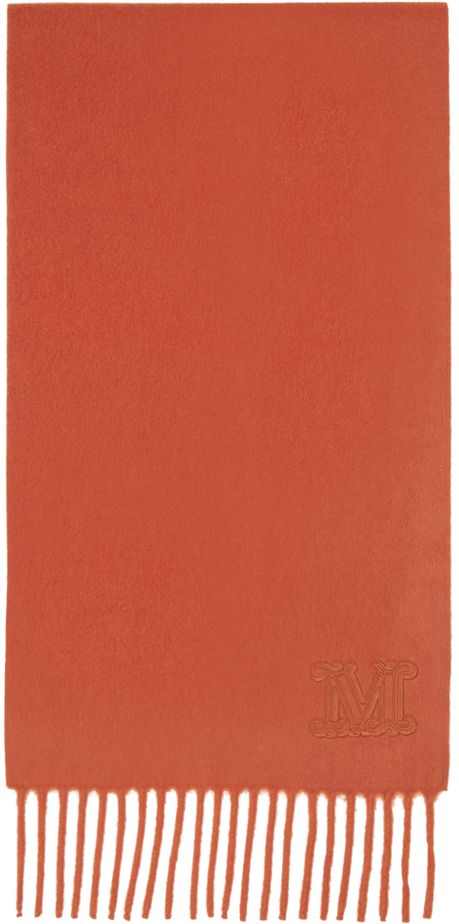 max-mara-orange-fringe-scarf-ssense-canada