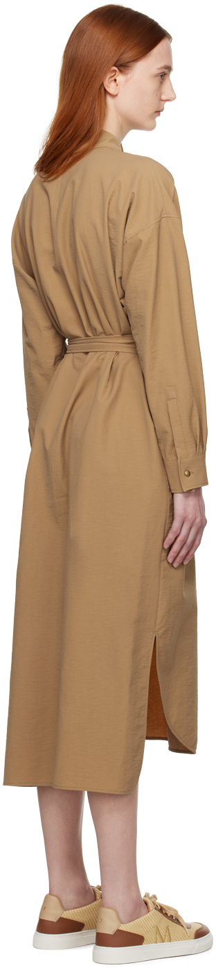 Max Mara Tan Esule Midi Dress In 002 Bronze
