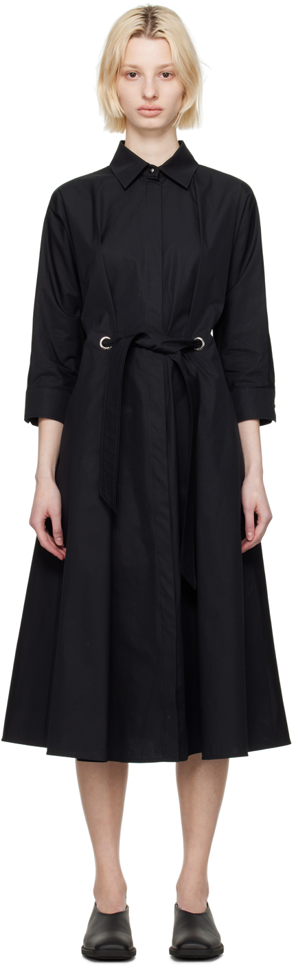 【関税込み】Max Mara ブラック ベルト ミディアムワンピース Max Maraのブラック ベルト ミディアムワンピースがセール中