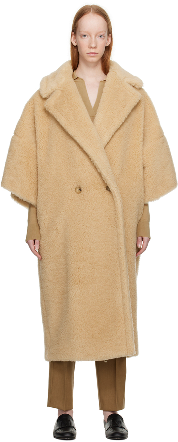 Max Mara Primo Oversized Camel Hair And Silk-blend Coat In Beige