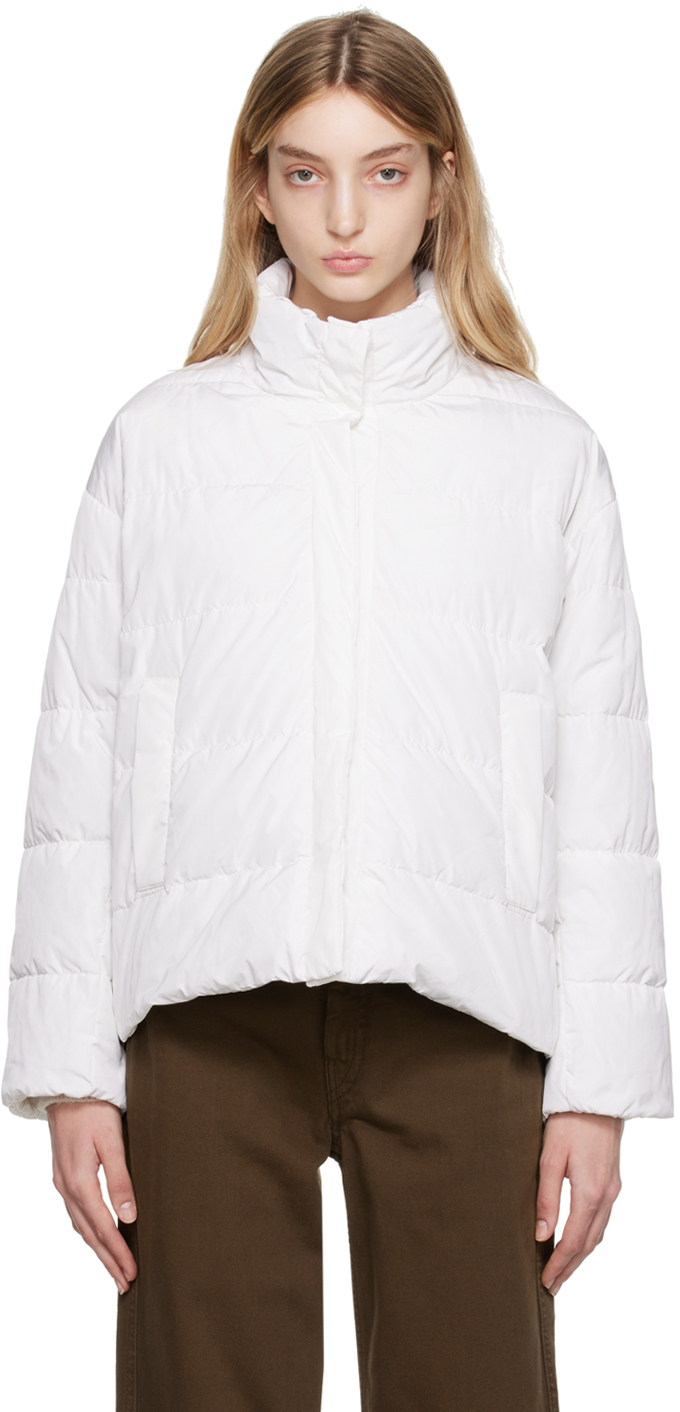Max Mara: White The Cube Quilted Reversible Down Jacket | SSENSE UK