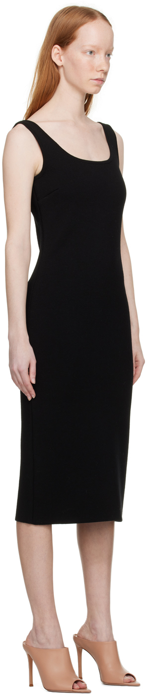 Shop Max Mara Black Onagro Midi Dress In 002 Black