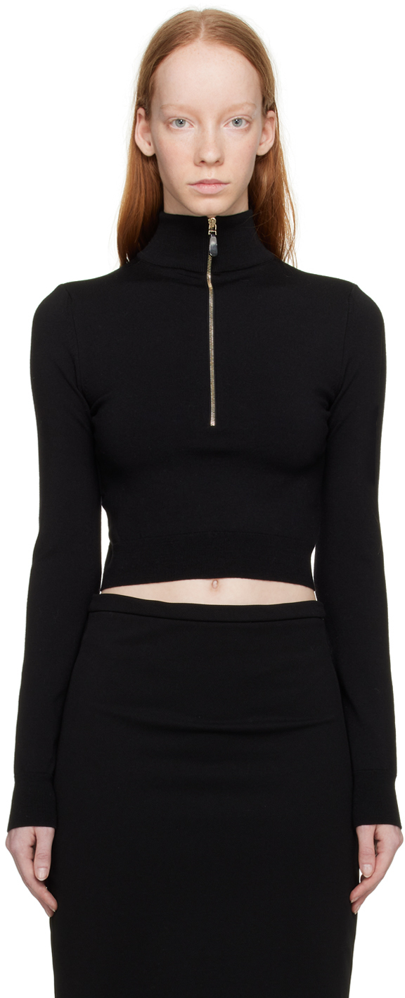 Max Mara Black Balbo Turtleneck In 002 Black