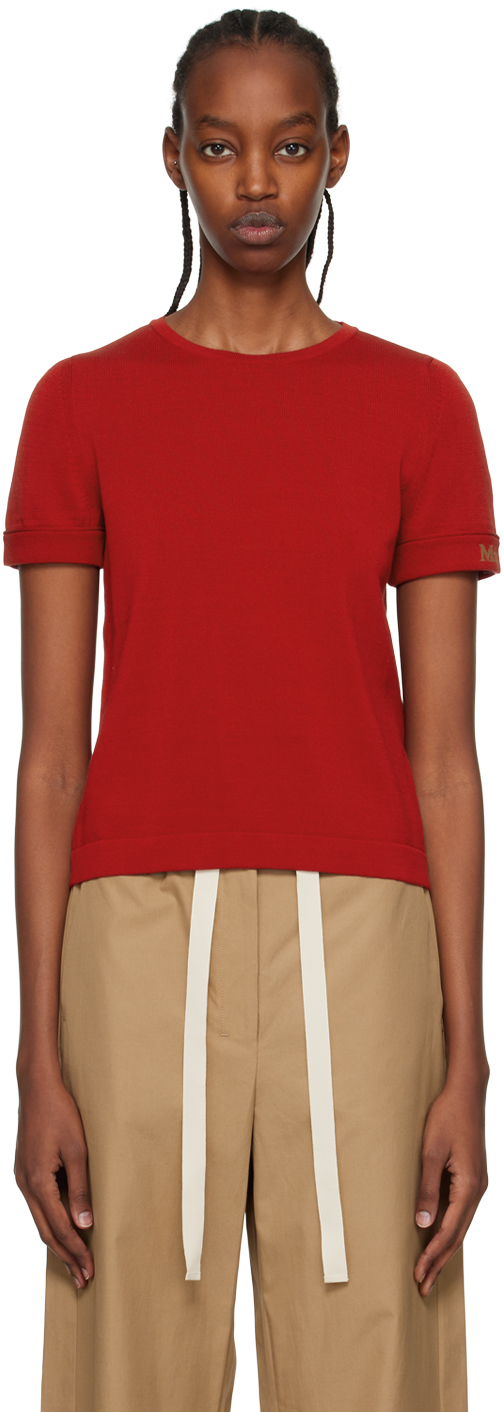 Max Mara Red Limone T-shirt In 004 Red