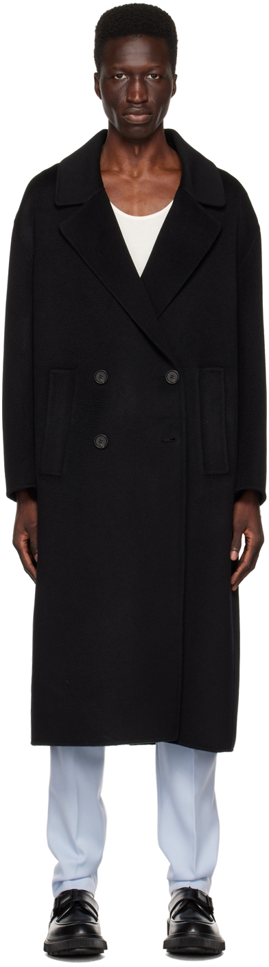 Max Mara: Black Mattia Coat | SSENSE UK