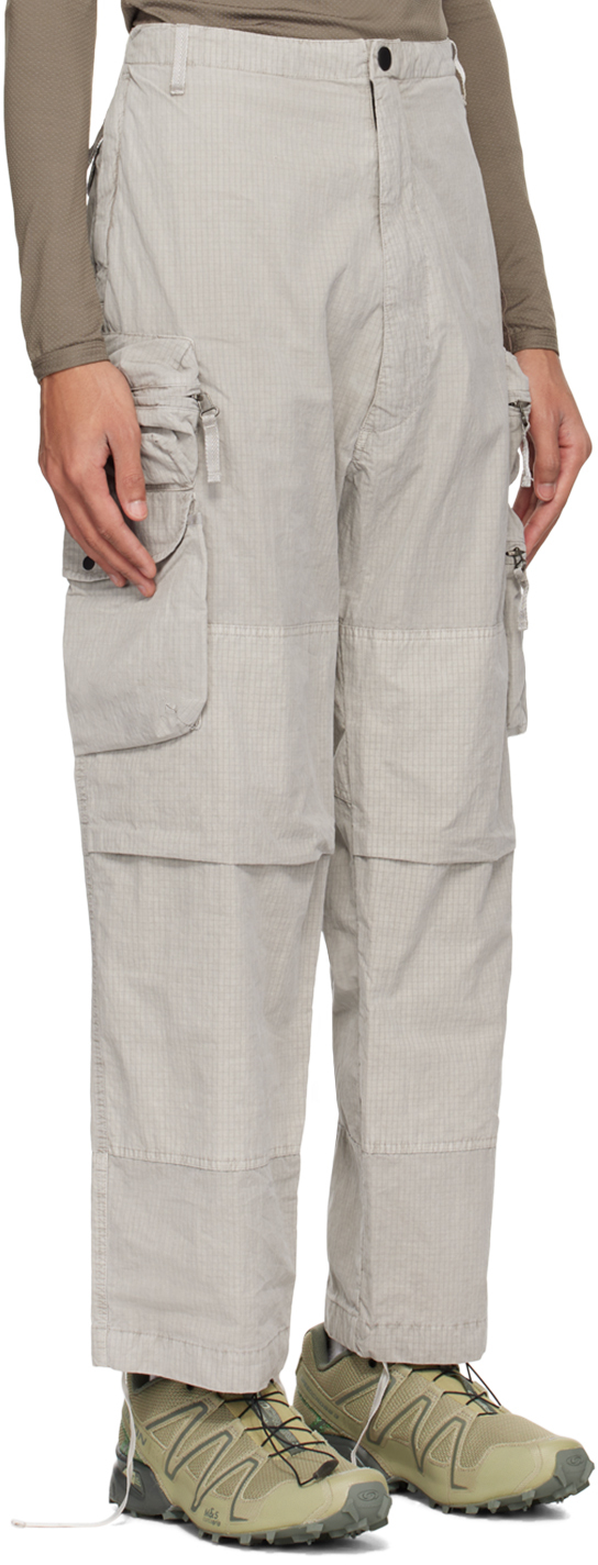 NEMEN GRAY MULTIPOCKET PARACHUTE CARGO PANTS 