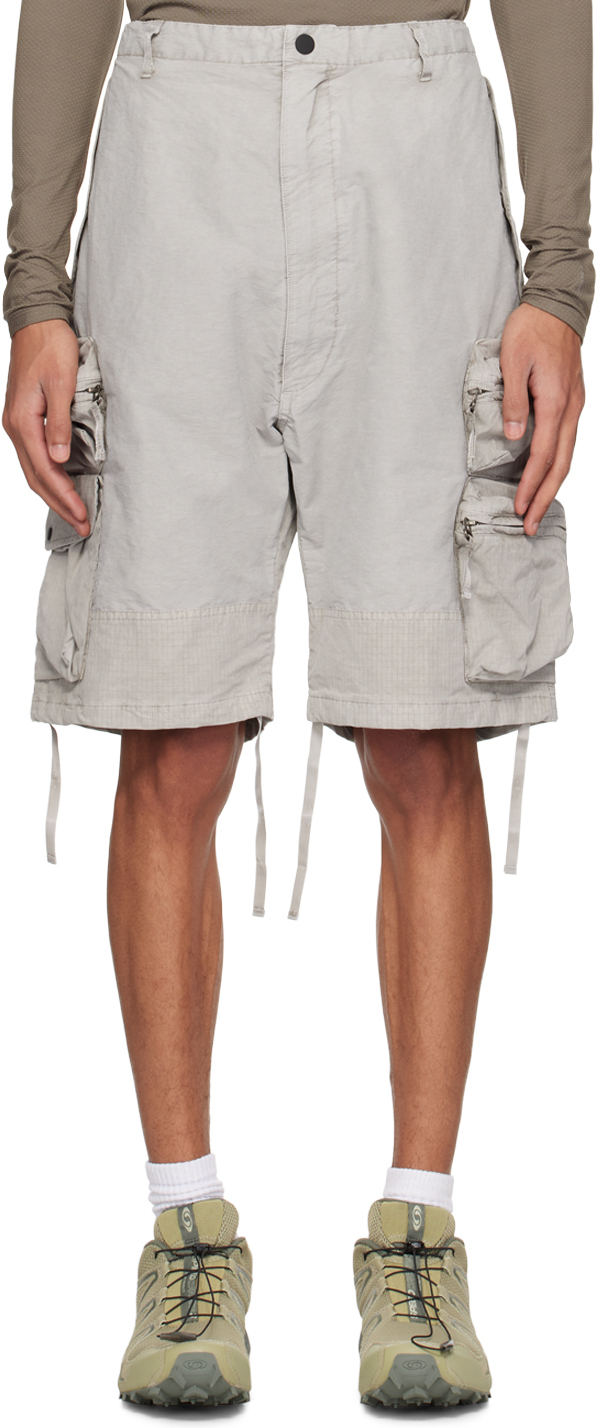 ® Gray Multipocket Parachute Shorts