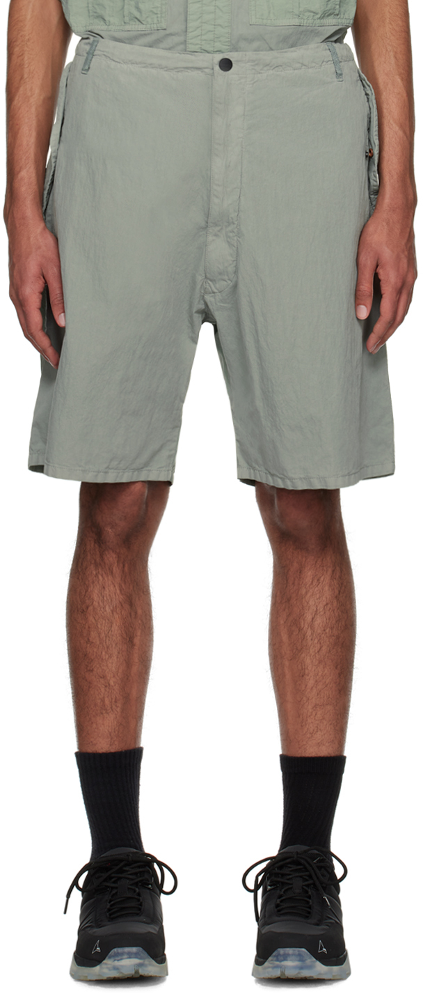 Shop Nemen Green Soto Baggy Shorts In 305 Green Milieu