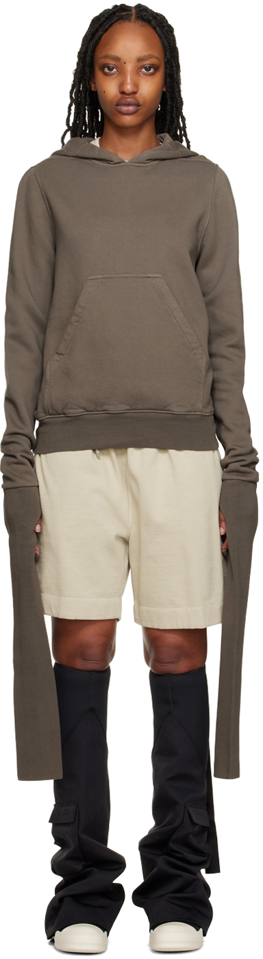 Rick Owens DRKSHDW: Brown Gauntlet Granbury Hoodie | SSENSE 日本