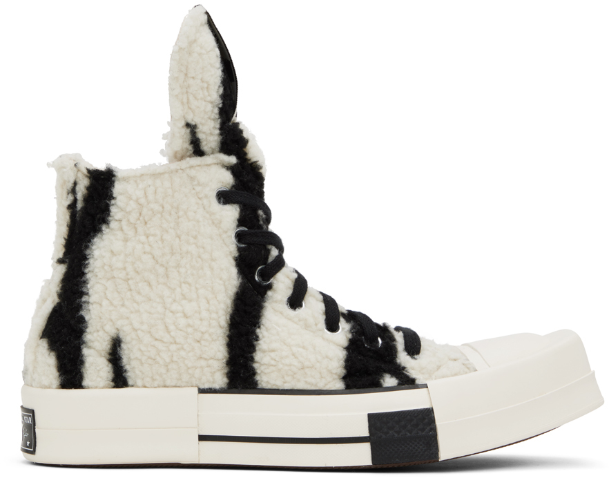 Black & White Converse Edition Turbodrk Sneakers by Rick Owens