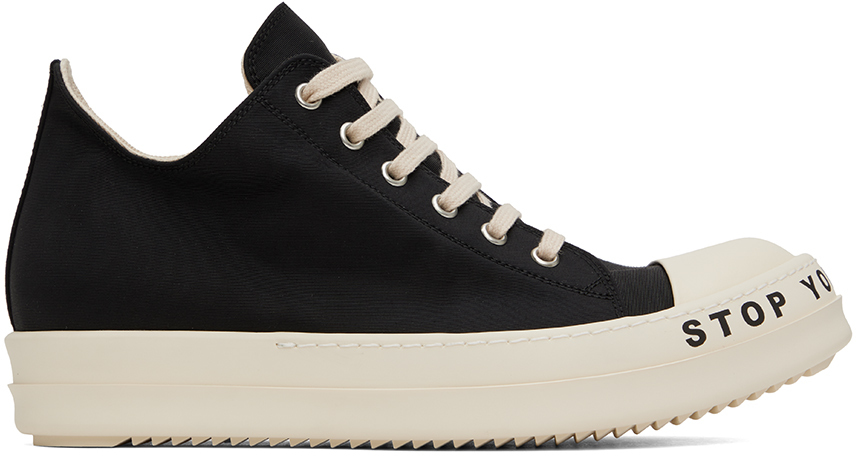 Rick Owens Drkshdw Round-toe Sneakers In Black