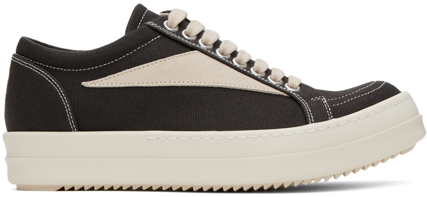 Black Vintage Sneakers by Rick Owens DRKSHDW on Sale