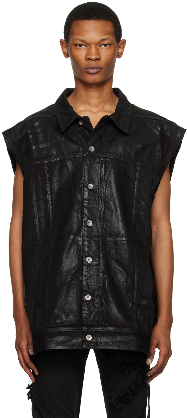 【Rick owens】denim long vest Rick owens】denim long vest