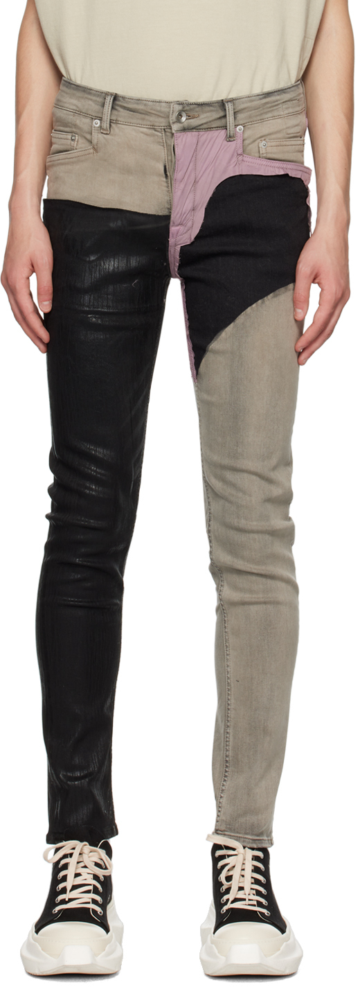 Black & Gray Tyrone Cut Jeans