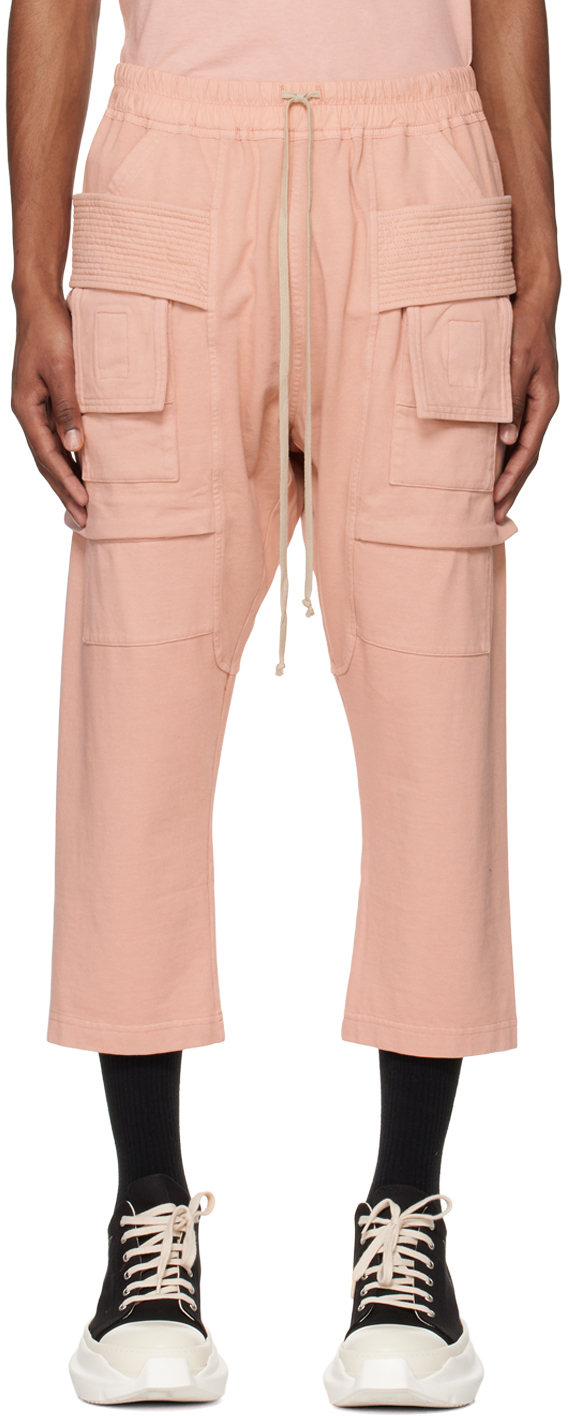 RICK OWENS DRKSHDW PINK CREATCH CARGO PANTS