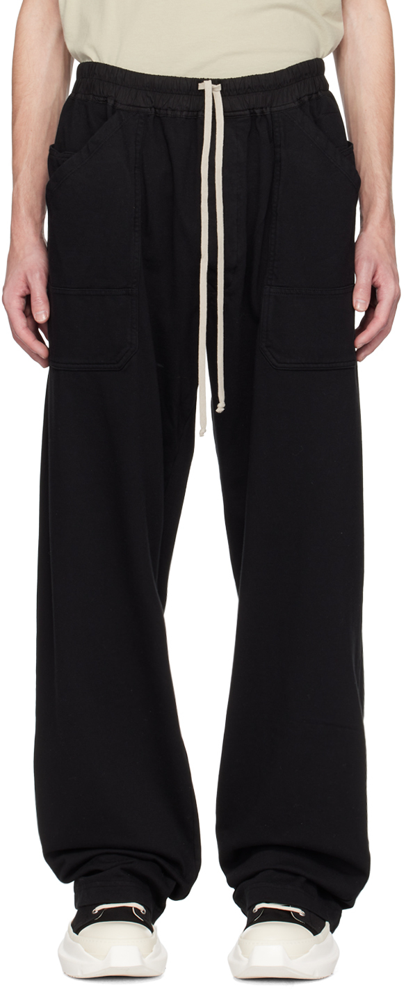 Rick Owens DRKSHDW: Black MT Drawstring Sweatpants | SSENSE