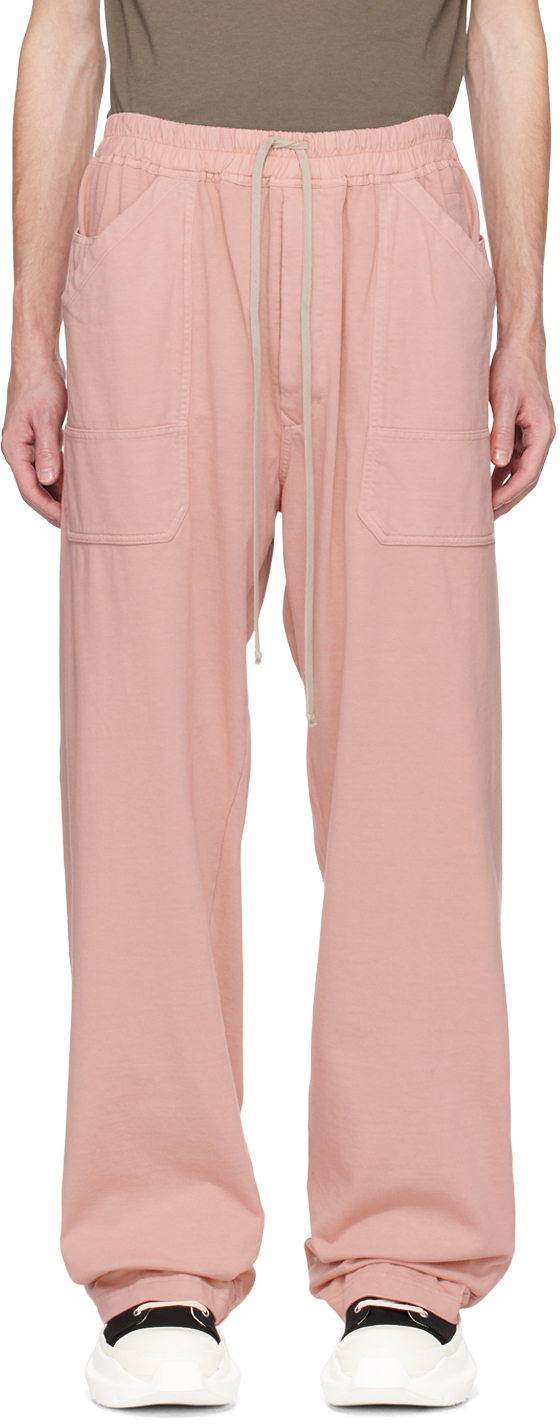 Rick Owens Drkshdw Pink Mt Lounge Trousers In 63 Faded Pink