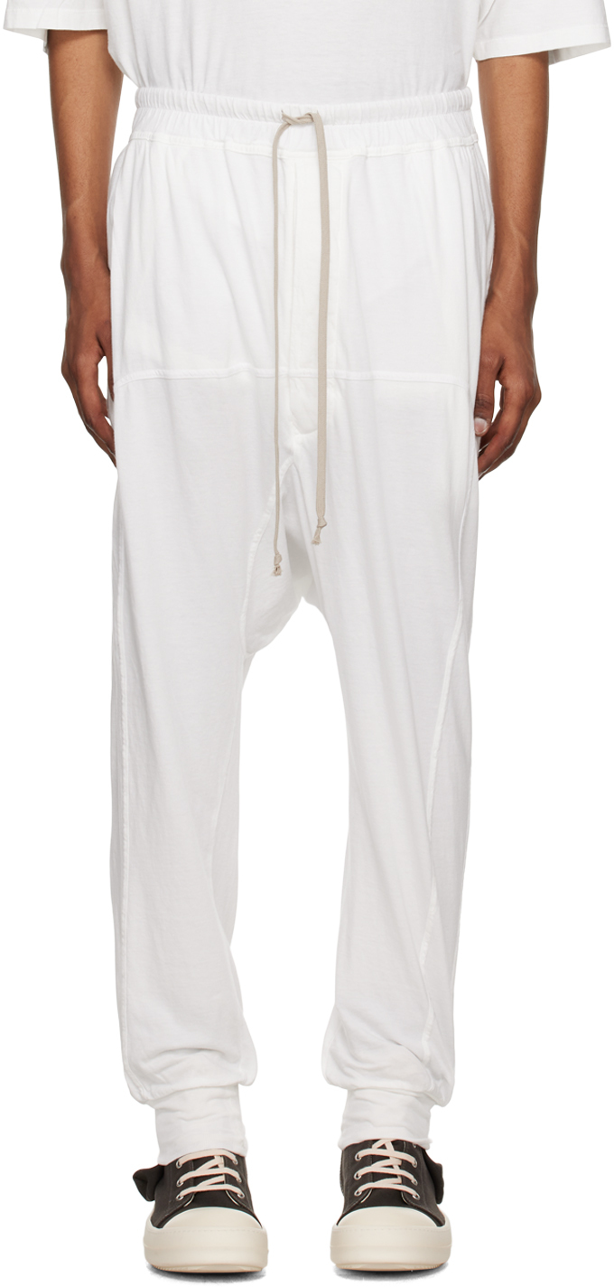 Shop Rick Owens Drkshdw Off-white Drawstring Lounge Pants In 11 Milk