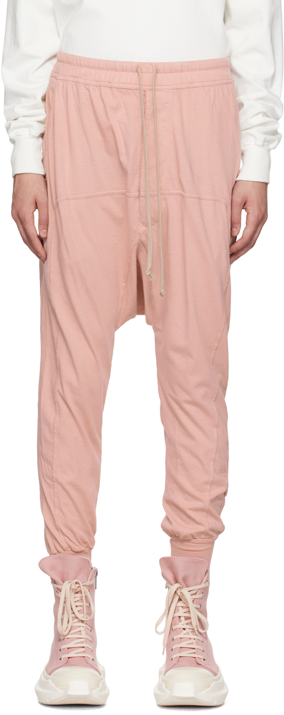 Rick Owens Drkshdw Pink Prisoner Lounge Pants In 63 Faded Pink