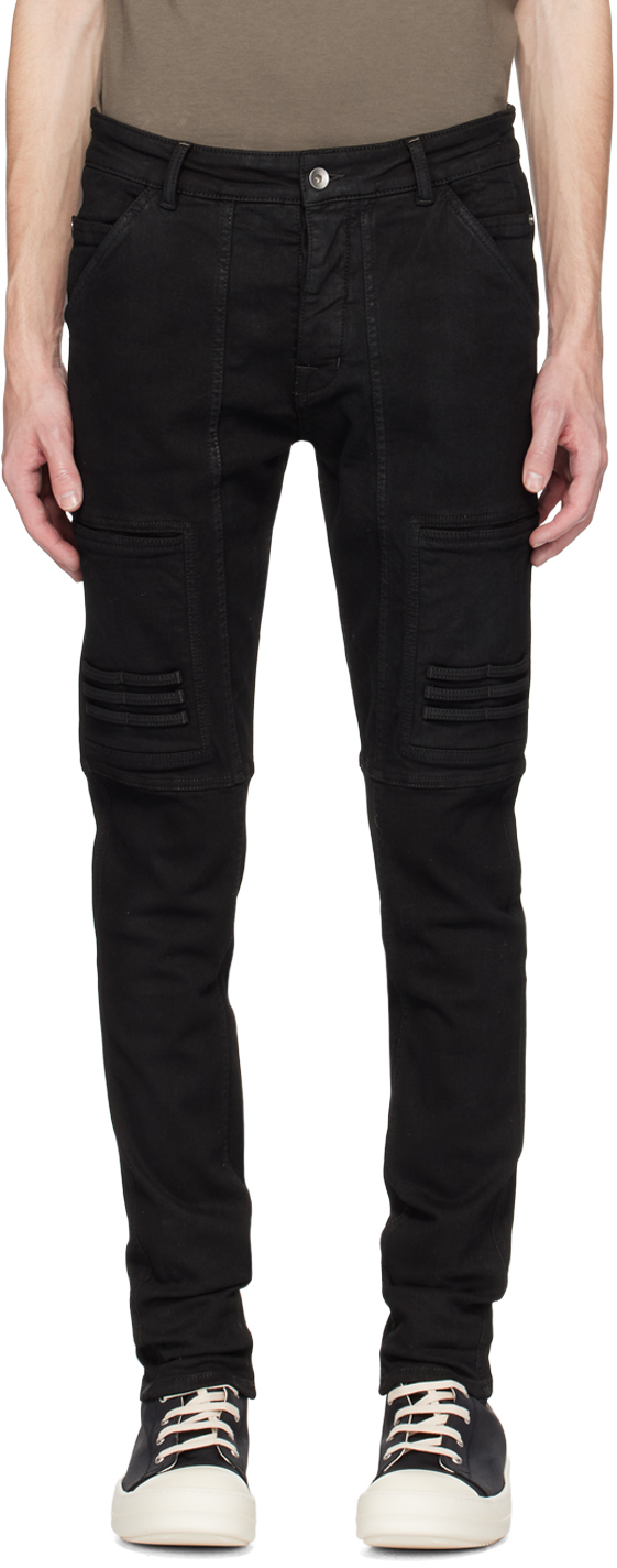 Rick Owens Drkshdw Black Stretch Destroyed Tyrone Jeans | Smart Closet