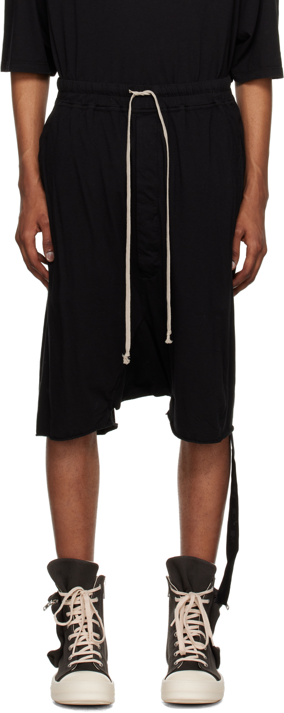 Rick Owens DRKSHDW: Black Drawstring Shorts | SSENSE