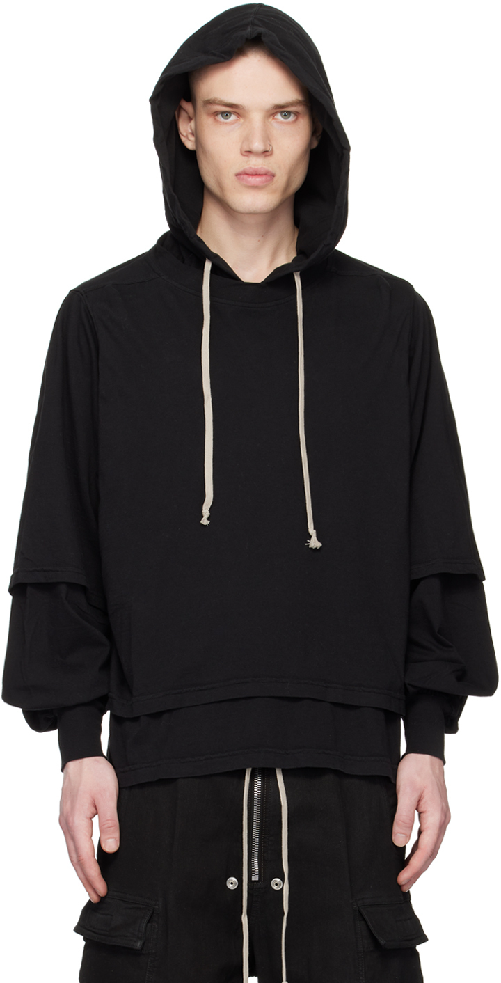 Rick Owens DRKSHDW: Black Hustler Hoodie | SSENSE Canada