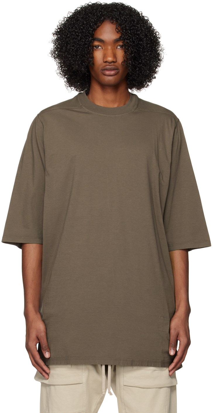 Shop Rick Owens Drkshdw Gray Jumbo T-shirt In 34 Dust