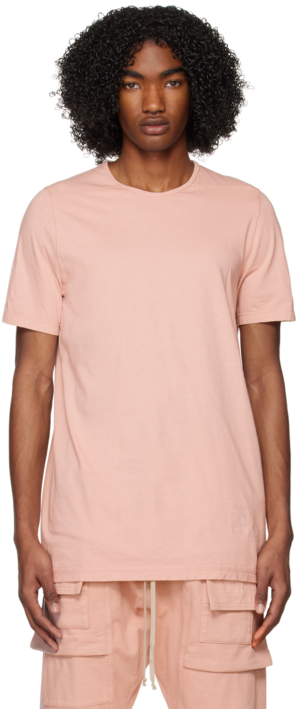 Rick Owens 22Stainless Steel cotton LEVEL T-SHIRT Cut Level T-shirt short sleeve top RU01B1264 black XXL