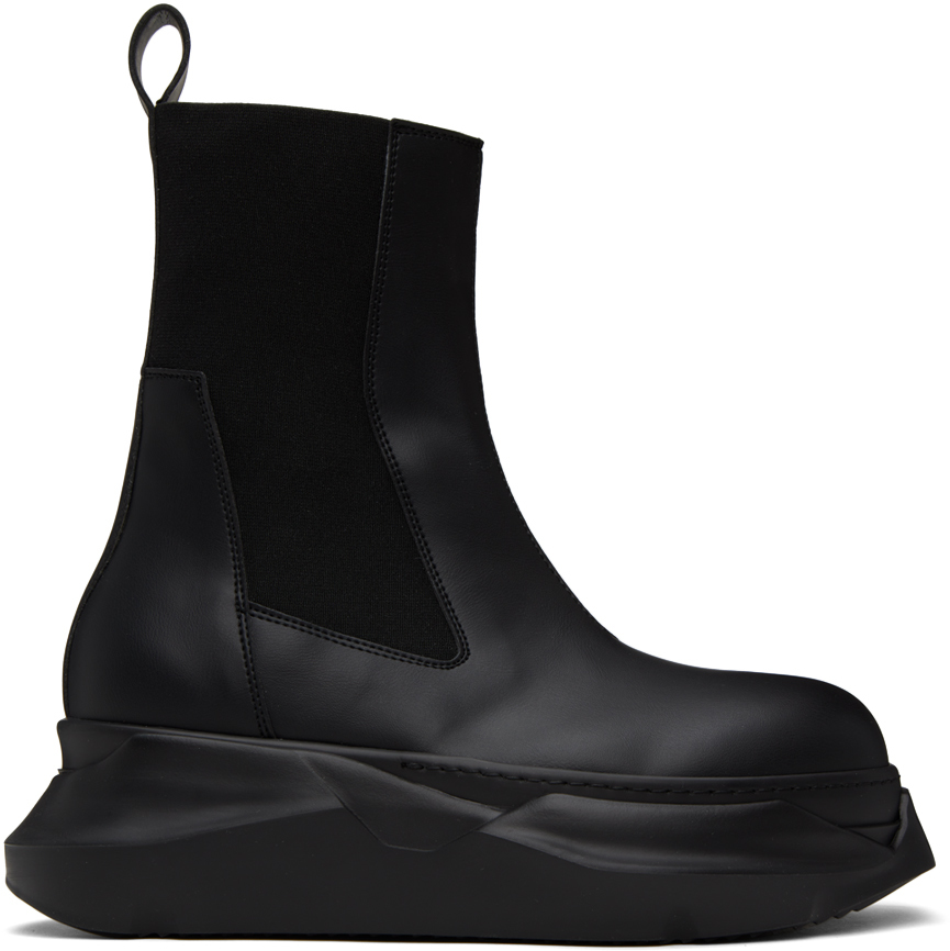 Black Beatle Abstract Boots by Rick Owens DRKSHDW on Sale