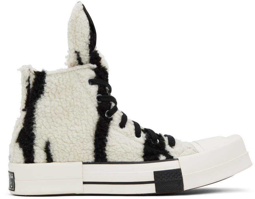 Black & White Converse Edition Turbodrk Sneakers by Rick Owens