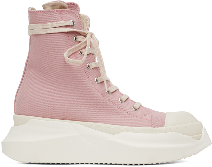 Pink Abstract Sneakers by Rick Owens DRKSHDW on Sale