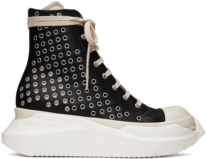 Black Abstract Sneakers by Rick Owens DRKSHDW on Sale