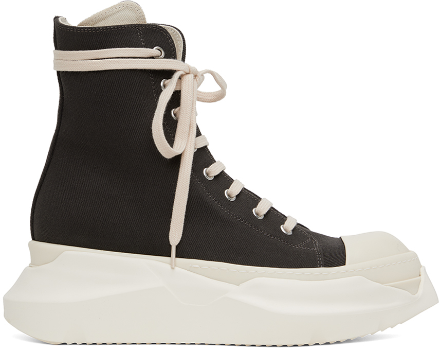 Gray Abstract Sneakers by Rick Owens DRKSHDW on Sale