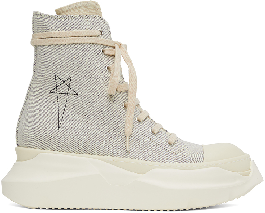 Rick Owens DRKSHDW: Gray Abstract Sneakers | SSENSE