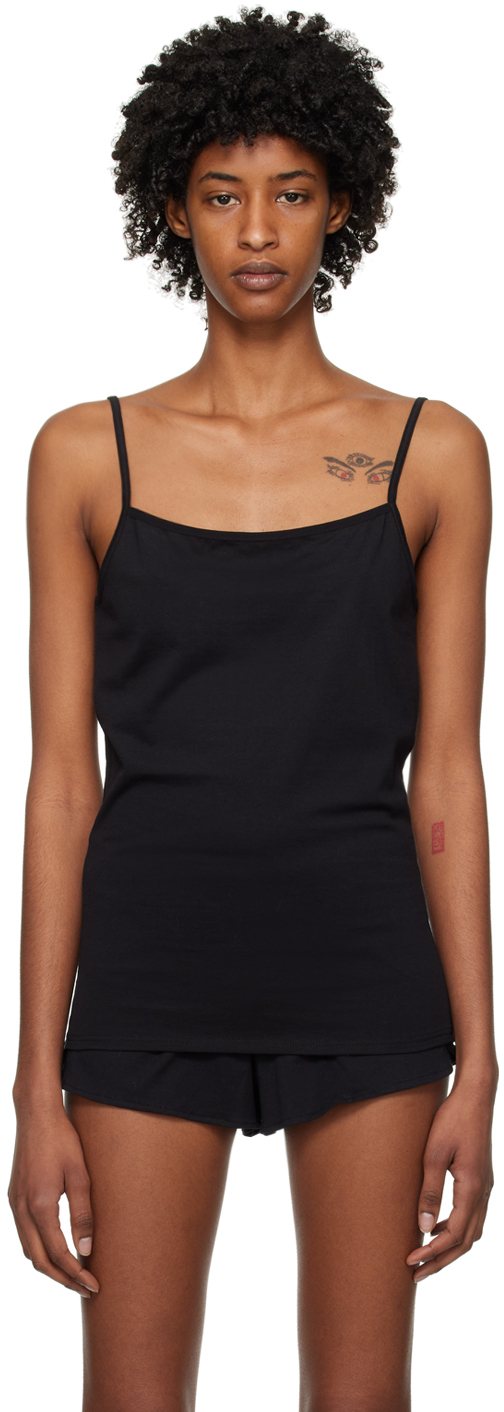Sunspel: Black Square Neck Camisole | SSENSE