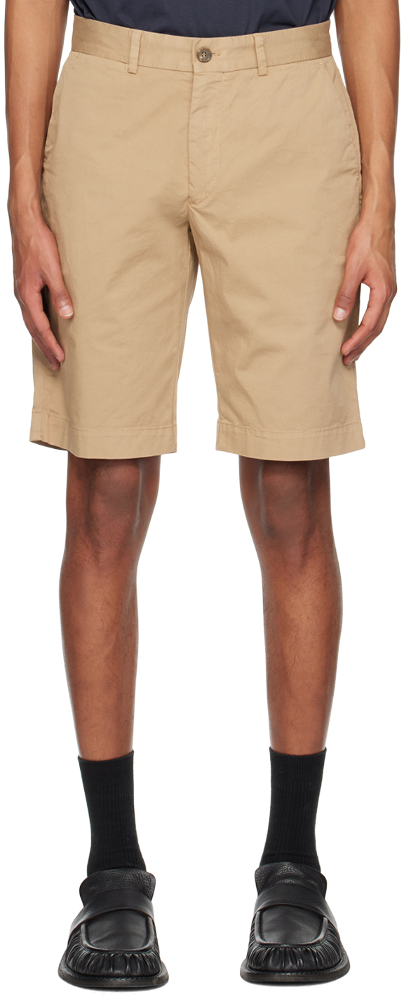 Sunspel Tan Garment-dyed Shorts In Whac Stone