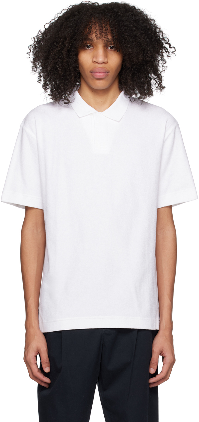 SUNSPEL WHITE TOWELLING POLO