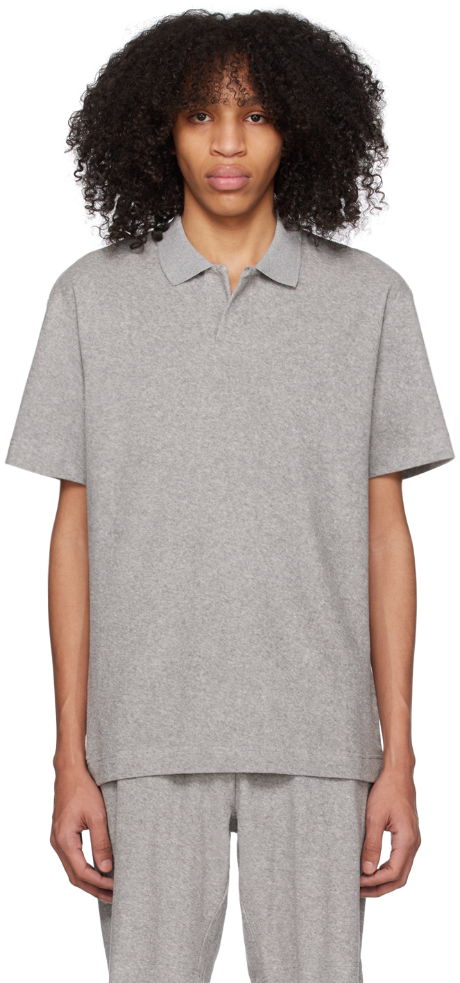 Gray Towelling Polo