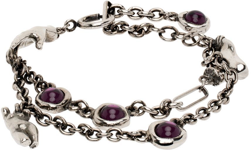 Acne Studios Silver Charm Bracelet