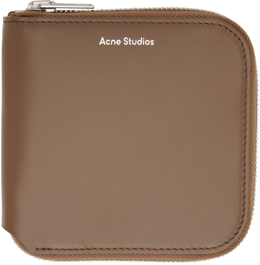 Acne Studios Brown Zippered Wallet