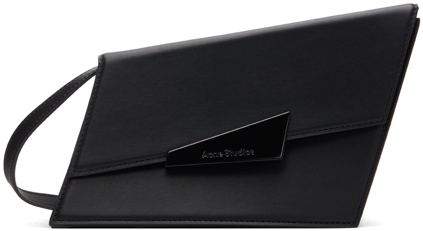 Shop Acne Studios Black Mini Distortion Shoulder Bag