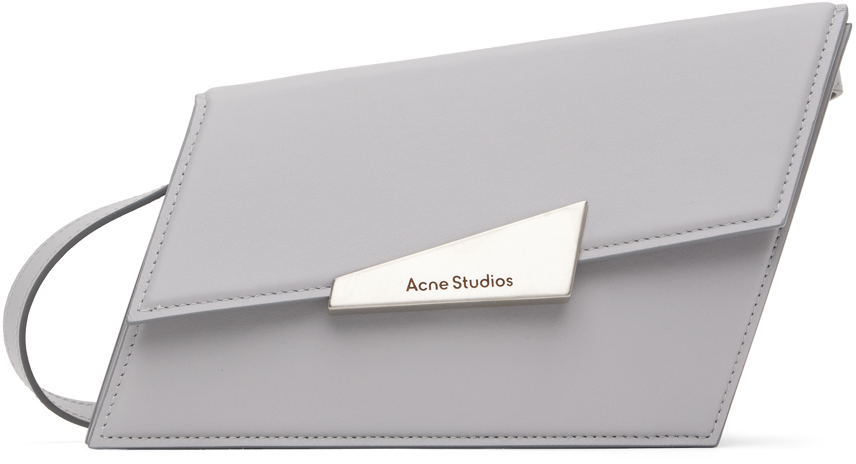 Shop Acne Studios Gray Micro Distortion Bag In Light Grey